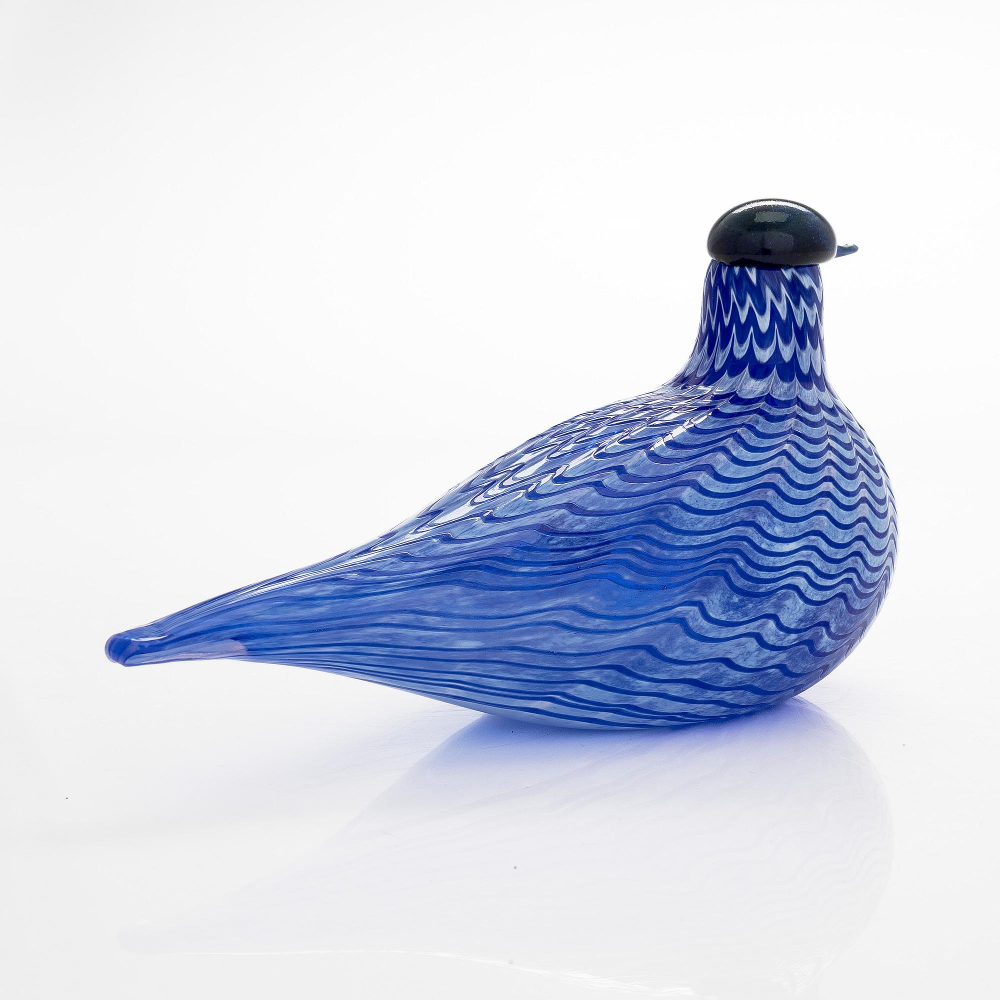 Oiva Toikka, a glass "Blue Bird", signed O. Toikka, Nuutajärvi.