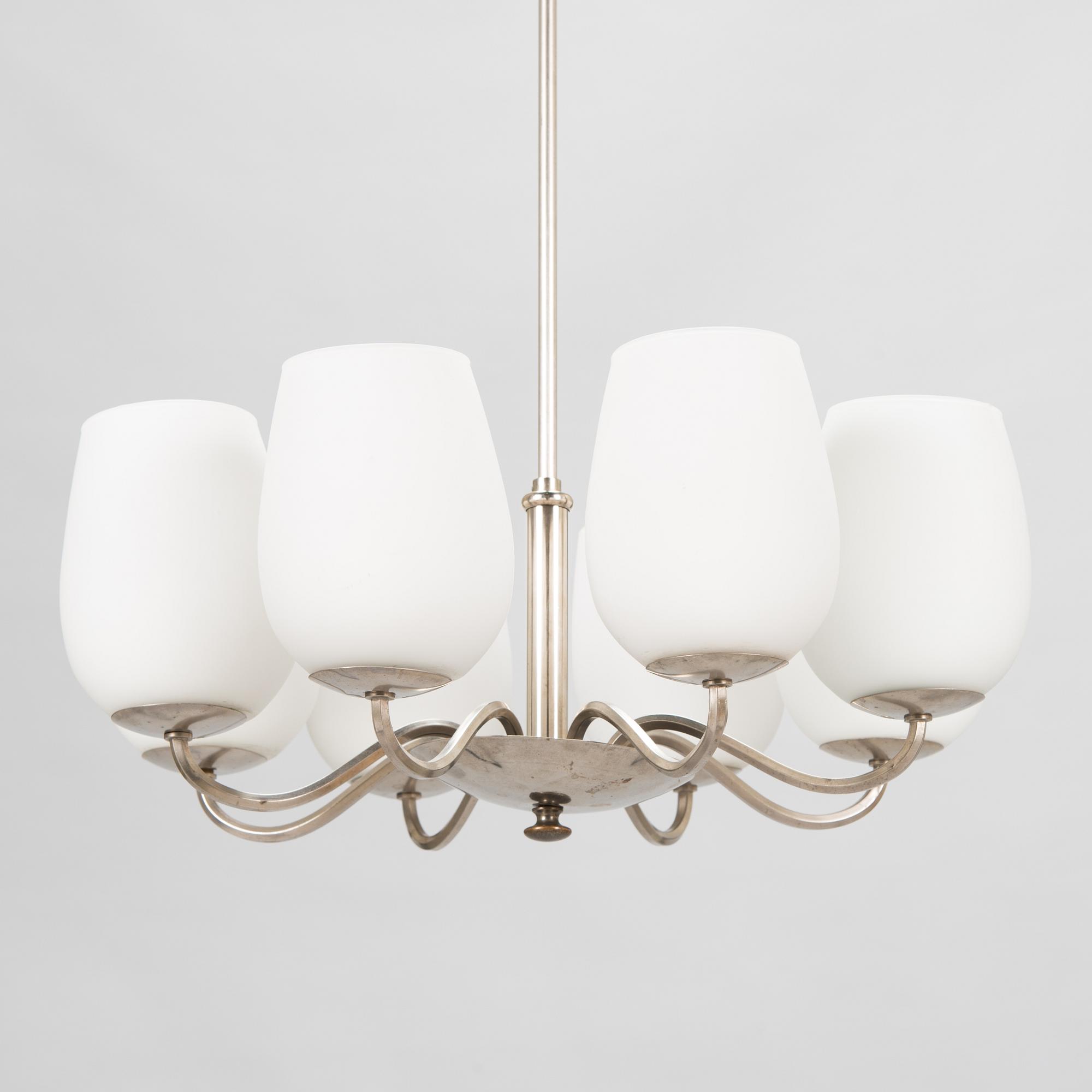 Paavo Tynell, a 1930/40s ceiling lamp model 5057/8 forTaito Finland.