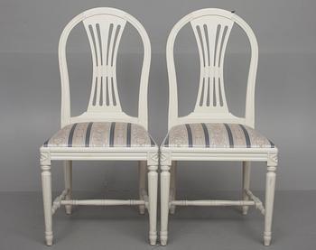 STOLAR ETT PAR, gustaviansk stil, moderntillverkning 1900-talets slut.