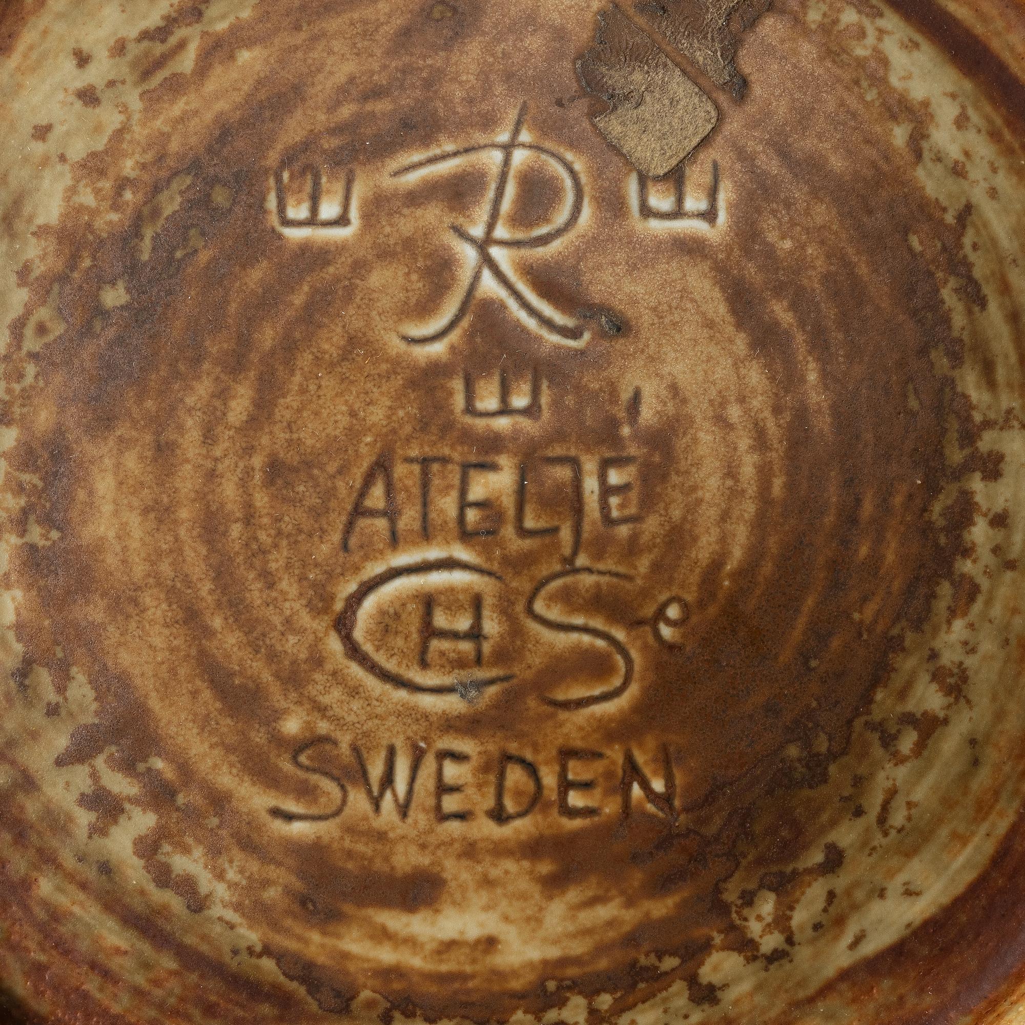 Carl-Harry Stålhane, a stoneware vase and Marianne Westman, a bowl, Ateljé Rörstrand.