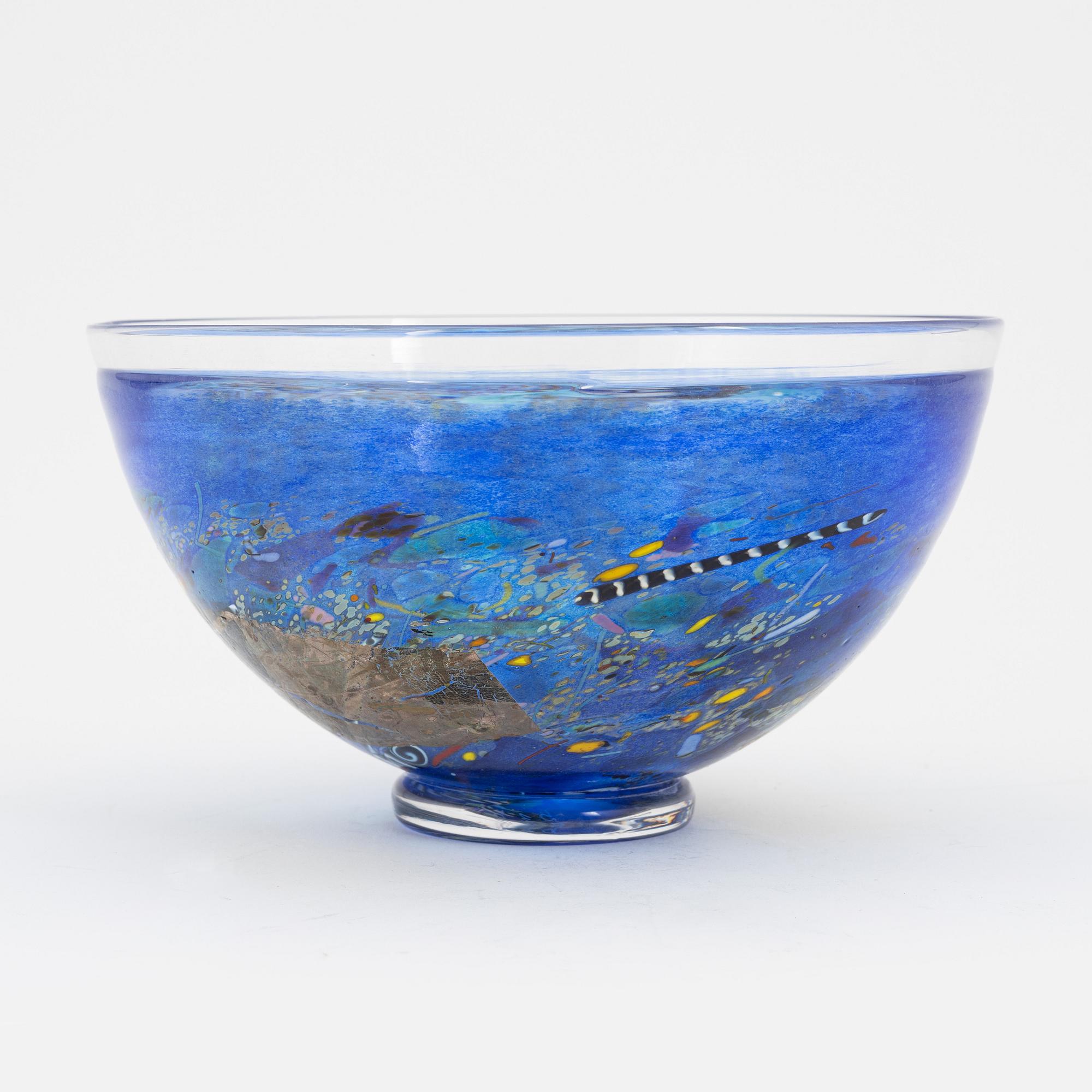 Bertil Vallien, a glass bowl, Kosta Boda.