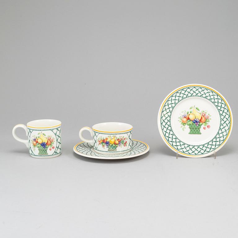 A Villeroy & Boch "Basket" part coffee and tea service (36 pieces).