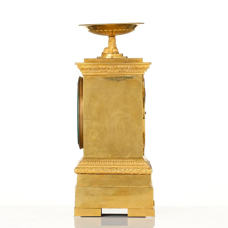A French Empire ormolu mantel clock by Louis-Isidore Choiselat (master in Paris 1813-47).