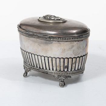 Sockerskrin, silver, gustaviansk stil, CG Hallberg, 1922.