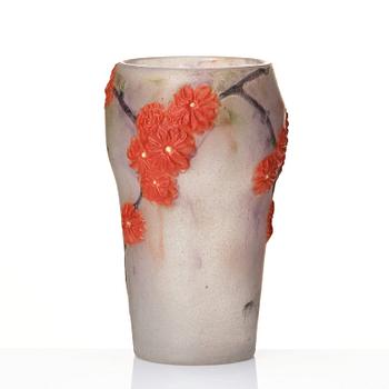 Gabriel Argy-Rousseau, a 'Prunus' pâte de verre vase, France 1920s.