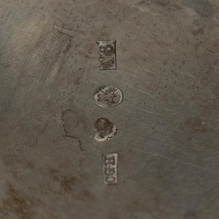 Four Swedish silver beakers, 18th-19th century.