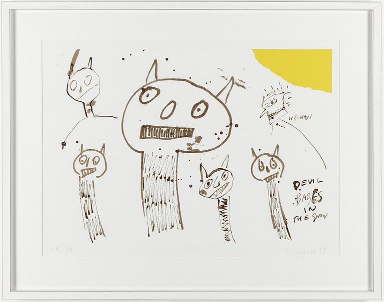 ULF LUNDELL, färglitografi, signerad och daterad -94, numrerad E.A 1/10.