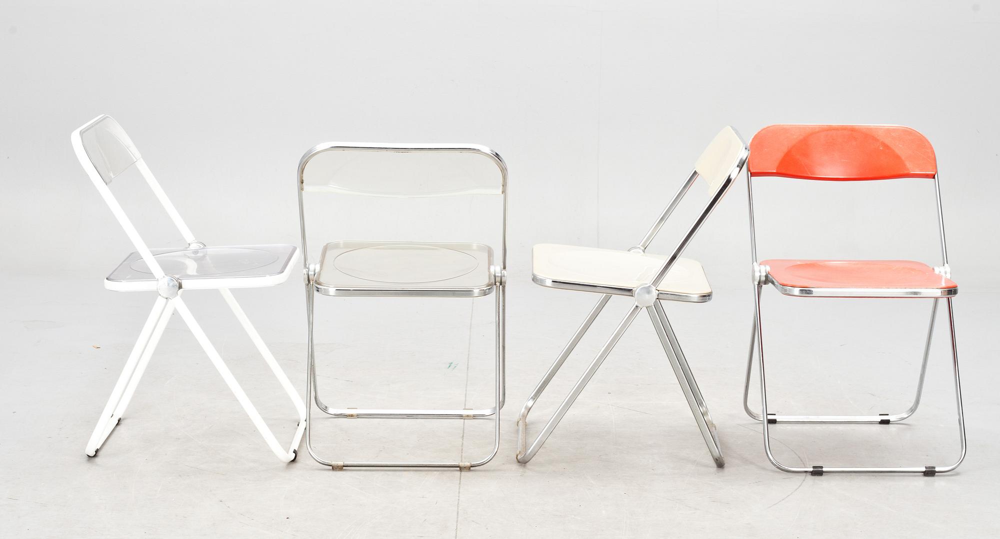 STOLAR, 4 st, "Plia Folding Chair", Anonima Castelli, Italien.