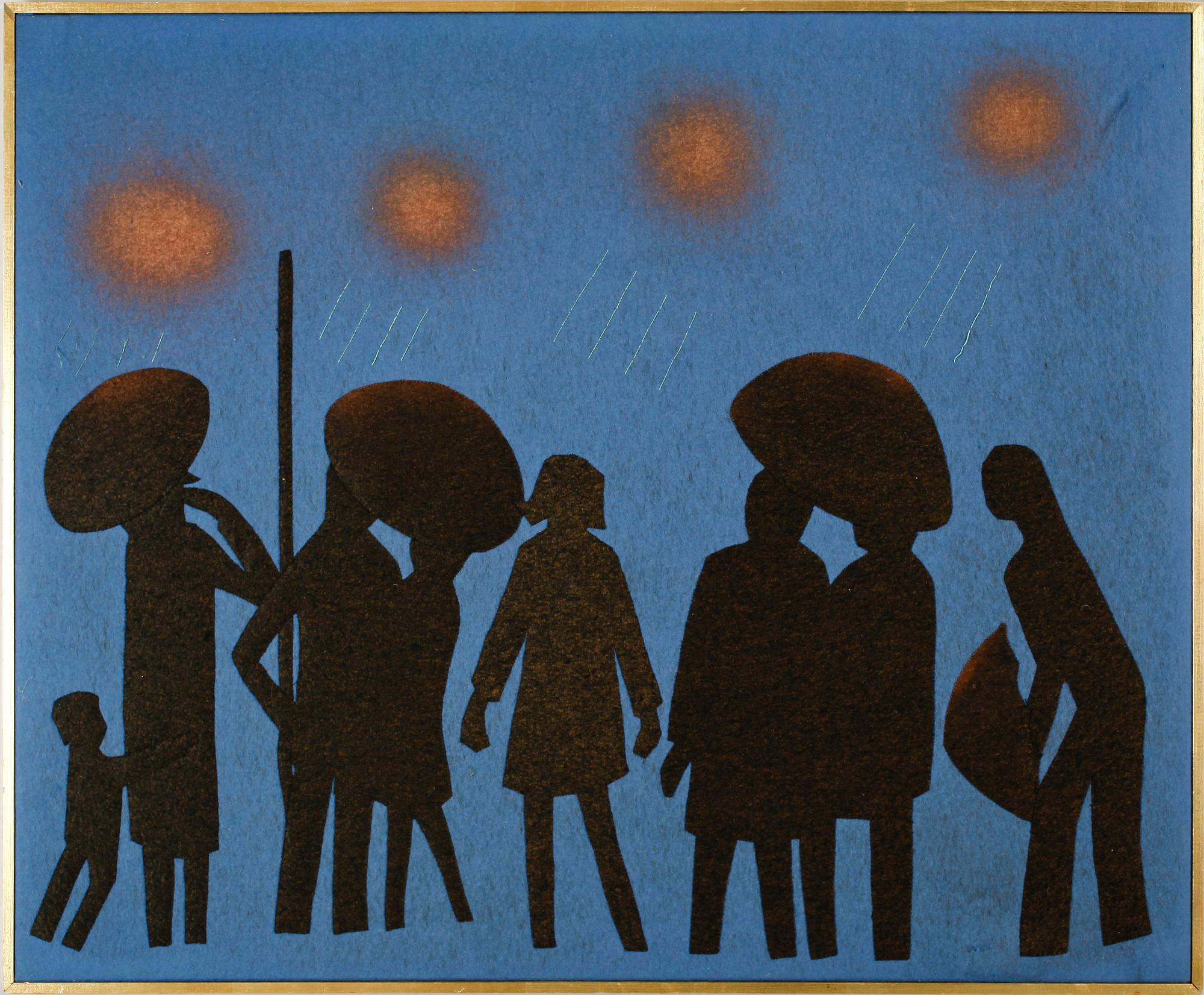 WIBEKE BECK-FRIIS, applikation på filttyg, monogramsign.