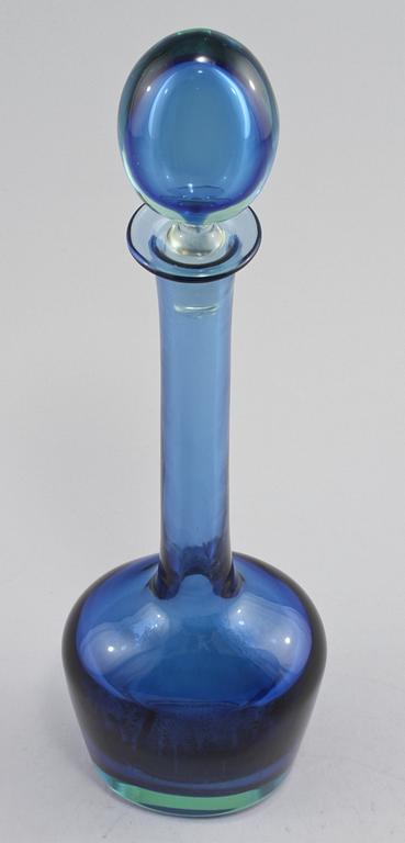 KARAFF, glas, troligen Italien, 1900-talets andra hälft.