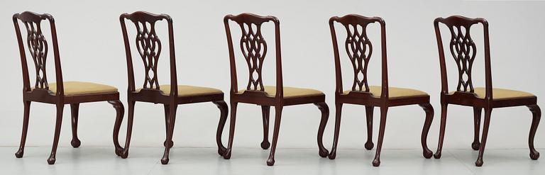 MATSALSGRUPP, 13 delar, chippendale stil, Nordiska kompaniet, 1900-talets andra hälft.