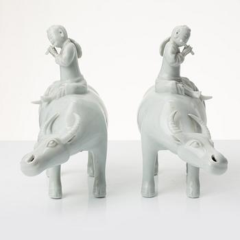 Figuriner, blanc de chine. Kina, 1900-tal.