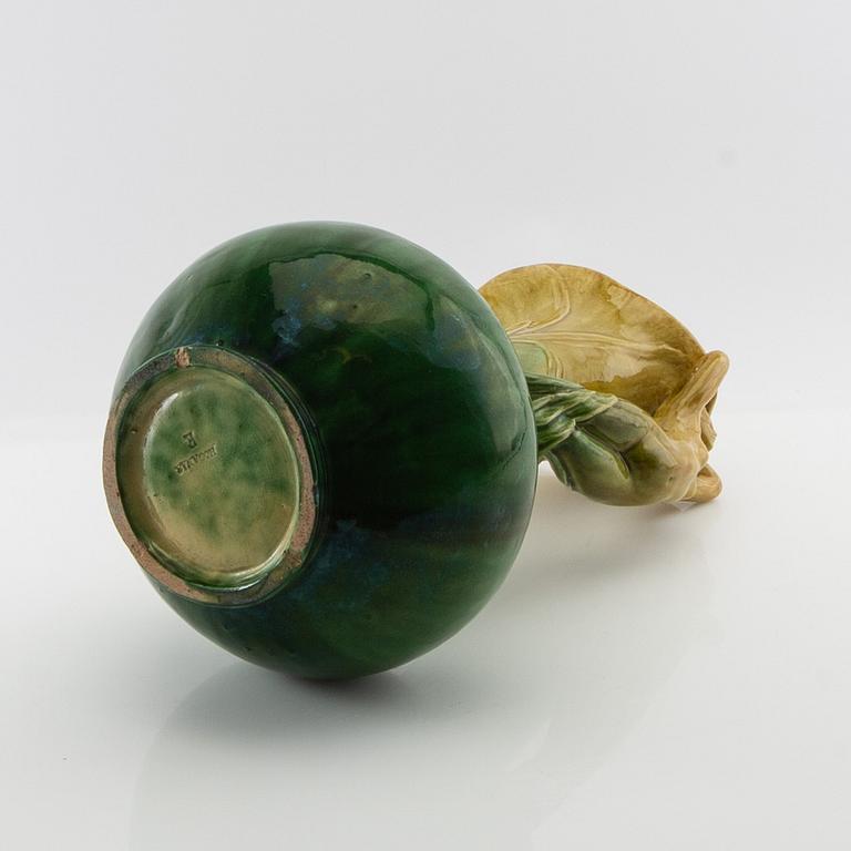 Albin Hamberg vase "Morgonstjernan" Höganäs Jugend dated 1900.