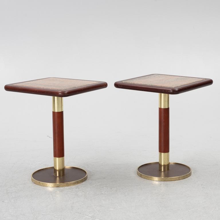 Side tables, a pair, 1970s.
