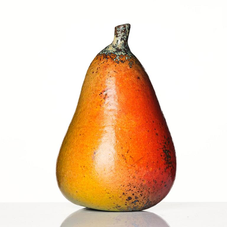 Hans Hedberg, a faience sculpture of a pear, Biot, France.