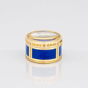 A Louis XVI gold and enamel box by Charles Le Bastier, Paris 1776-1777.