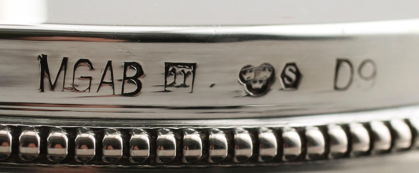 LJUSSTAKAR, 1 par, silver, MGAB, Uppsala 1954.