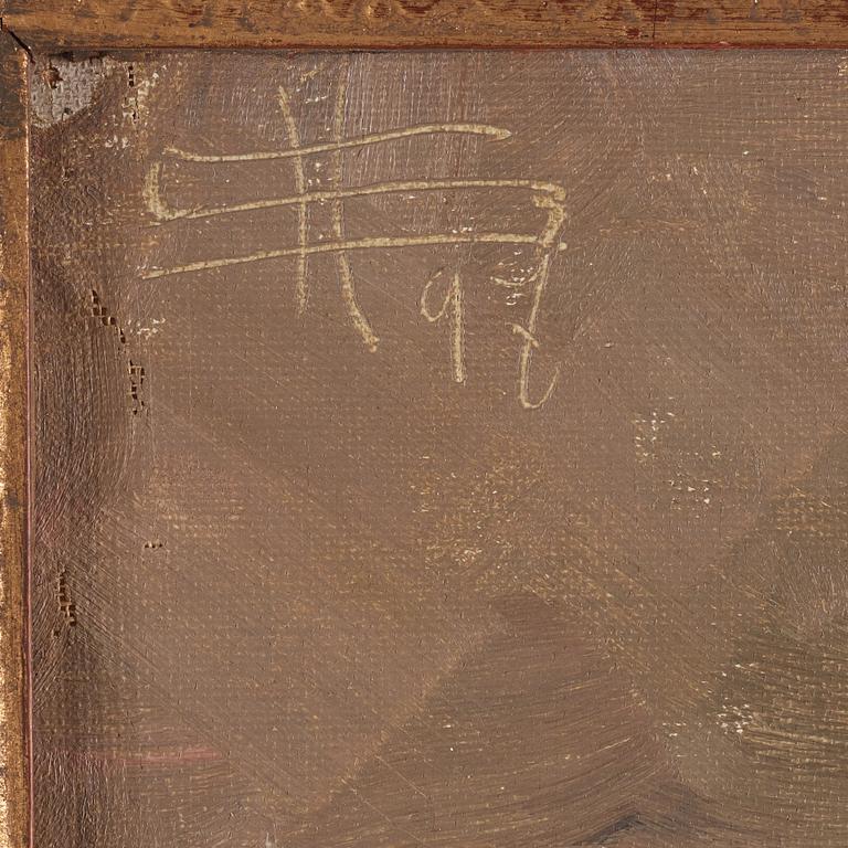 Hilda Sjöblom, oil on canvas, signed with monogram and dated -97.