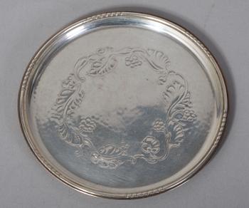 GLASUNDERLÄGG, 6 st, silver, Georg Jensen.