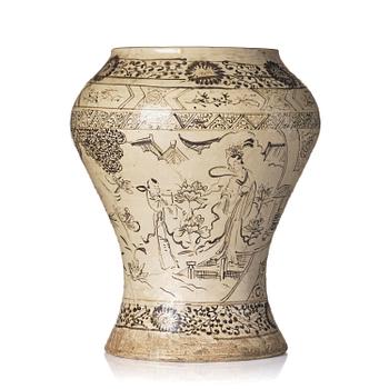 994. A large chizhou painted jar, Ming dynasty (1368-1644).