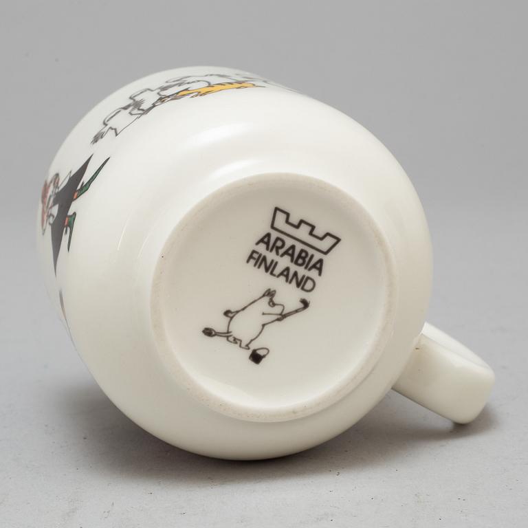 A Moomin characters porcelain mug and a plate 'Happy family' Arabia 1995-2001.