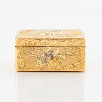 A Swedish 18th century gold snuff-box, marks of Anders Liedberg, designer probably Christian Precht, Stockholm 1763.