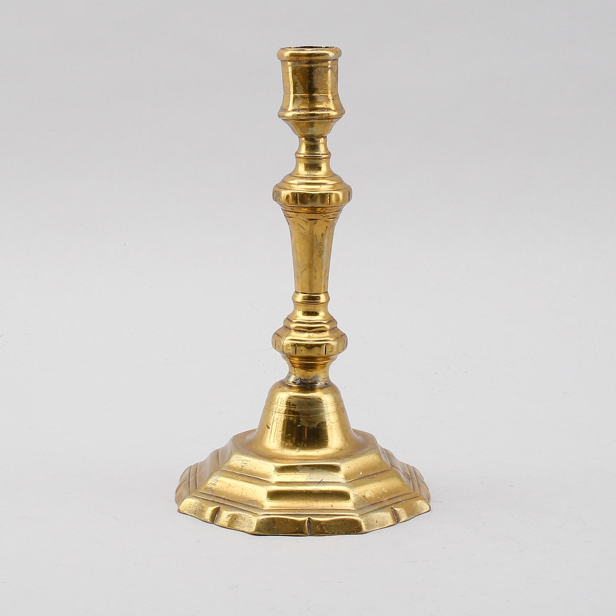 LJUSSTAKE, brons, 1700-tal.