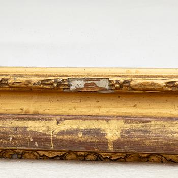 Mirror with console table, Rococo-revival, circa mid-19th century.