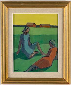 HELGE LINDEN, oil on panel, signed.