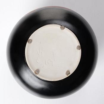 Stig Lindberg, a stoneware vase, Gustavsberg studio, Sweden 1970.
