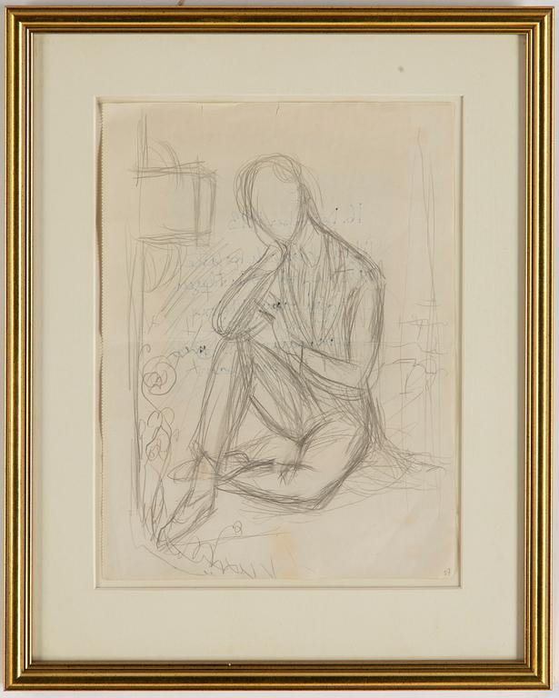 Nils von Dardel, a pencil drawing, sketch for the painting "Philippe".