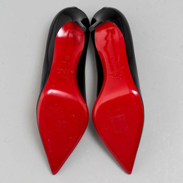 CHRISTIAN LOUBOUTIN, a pair of patent leather high heel shoes, size 38.