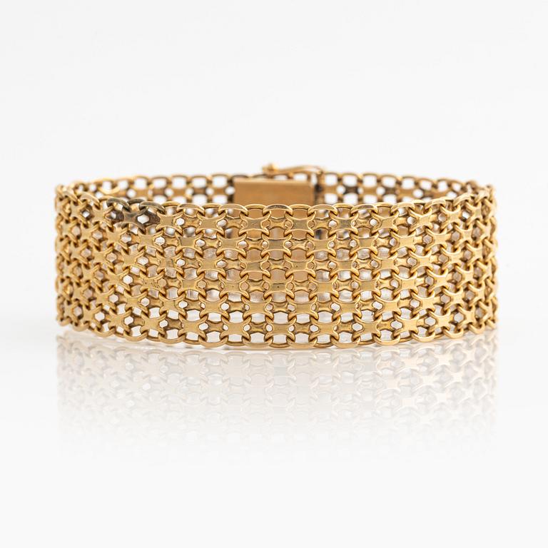 Armband 18K guld, X-länk.