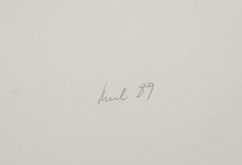 RAUL MEEL, färgserigrafi, signerad, numrerad 50/50 och daterad- 89.