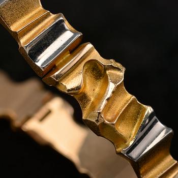 Björn Weckström, ARMBAND, guld 14K samt platina, "Alba", Lapponia 1990. Vikt 33,1 g.