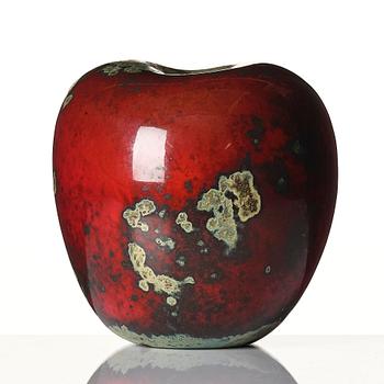 Hans Hedberg, a faience scupture of an apple, Biot, France, ca 1986.