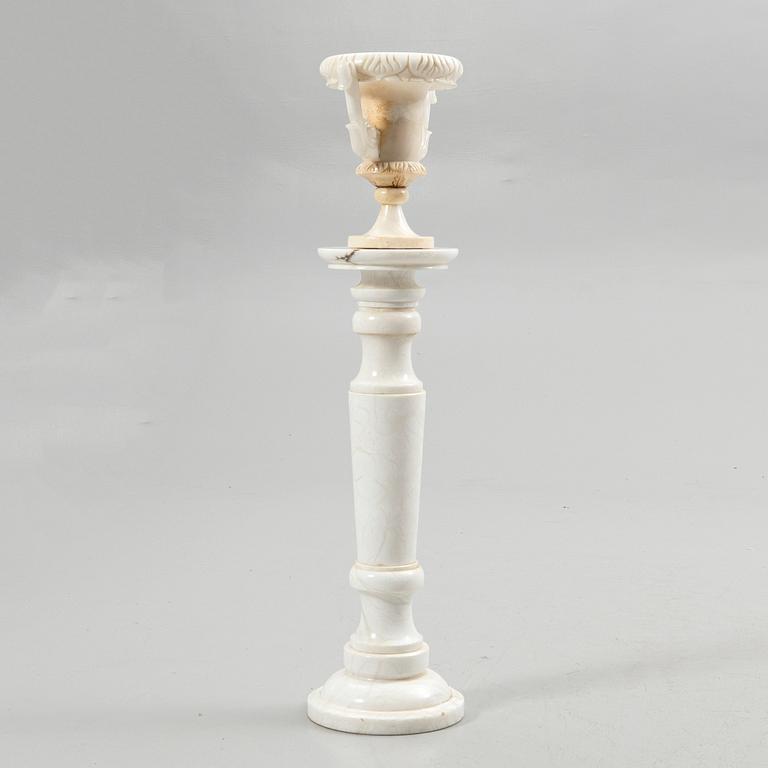 Pedestal with urn, 20th century.