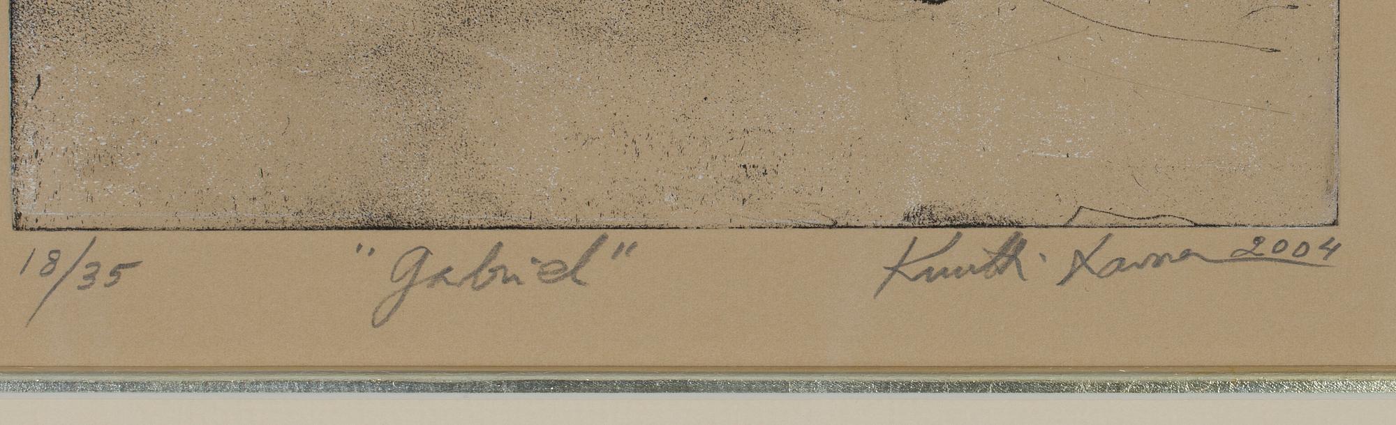 KUUTTI LAVONEN, etsning, sign. o dat. 2004, nr 18/35.