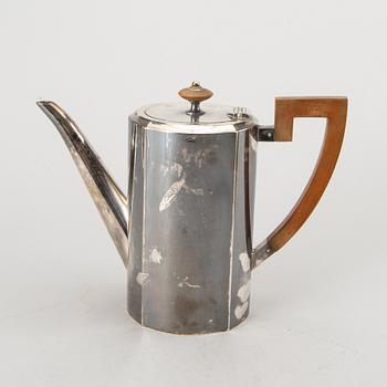 WÜRTTEMBERGISCHE METALLWARENFABRIK (WMF), kaffeservis, 3 delar, nysilver, Tyskland.