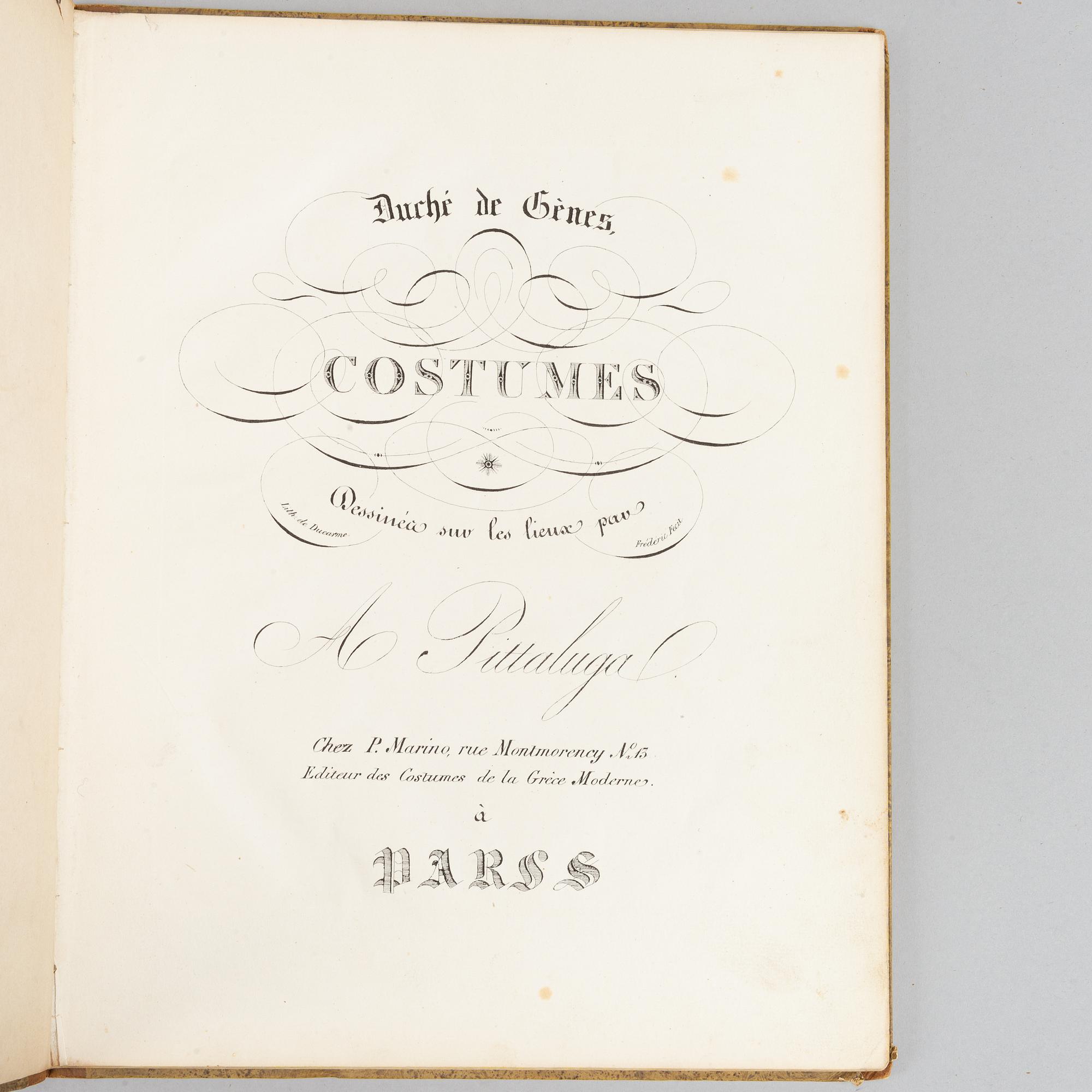 Hand-coloured Italian Costume Plates, 3 vols., c. 1826.