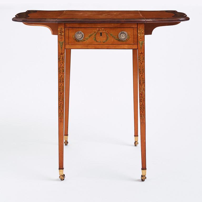 Klaffbord, s.k Pembroke table, England 1800-tal, Sheratonstil.