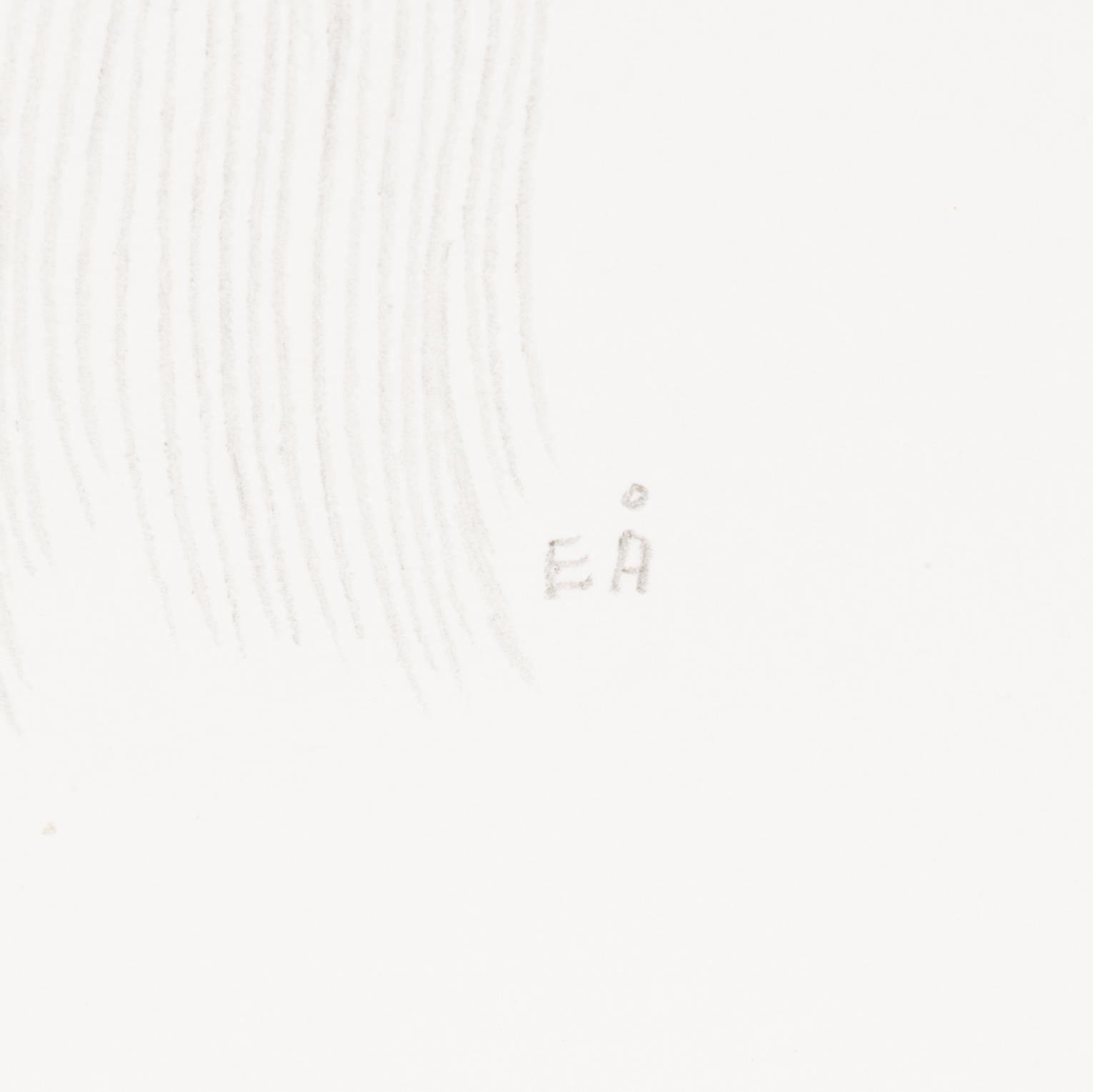 Emma Åkerman, pencil on paper, signed EÅ.