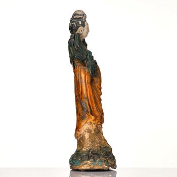 Figurin, lergods. Sen Mingdynasti/tidig Qingdynasti.