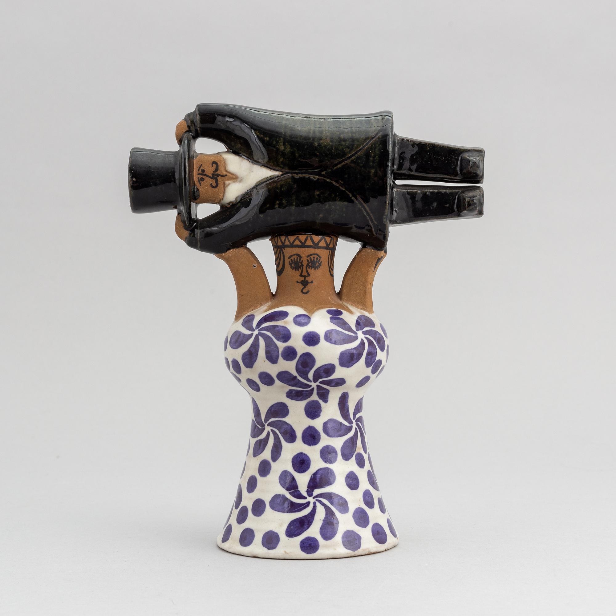 Lisa Larson, a stoneware figurine, 'Samhällsdebatten', Gustavsberg.