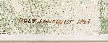 Rolf Sandqvist, oil on canvas, signed and dated 1983.