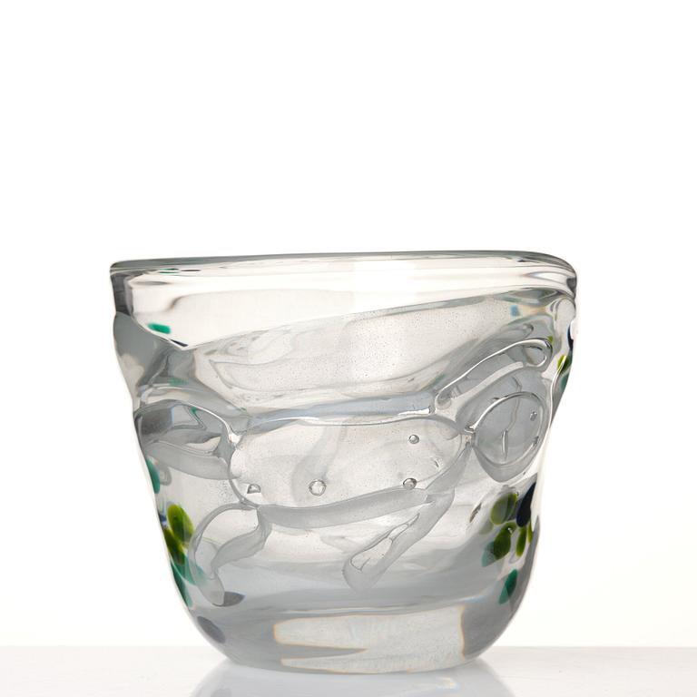 Bengt Edenfalk, a "Thalatta" glass vase, Skruf, Sweden 1960's.