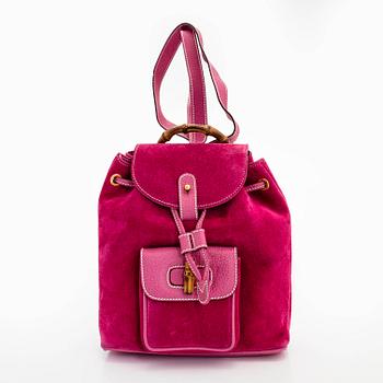 Gucci, a 'Bamboo' backpack.