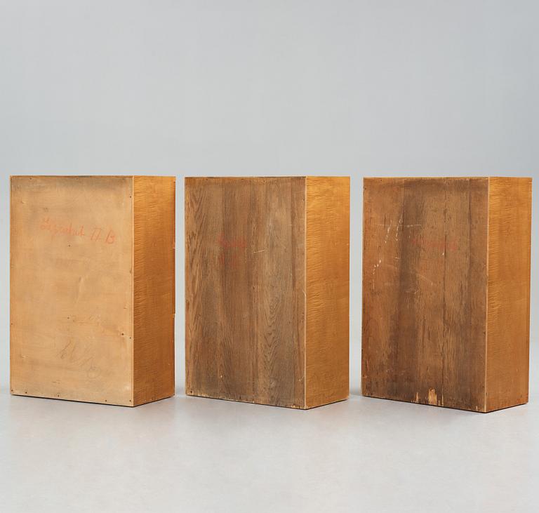 Margareta Köhler, a set of three cabinets for Futurum, Stockholm 1938.