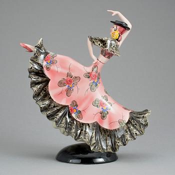 FIGURIN, flintgods, Stefan Dakon, Keramos, Österrike, 1920/30-tal.