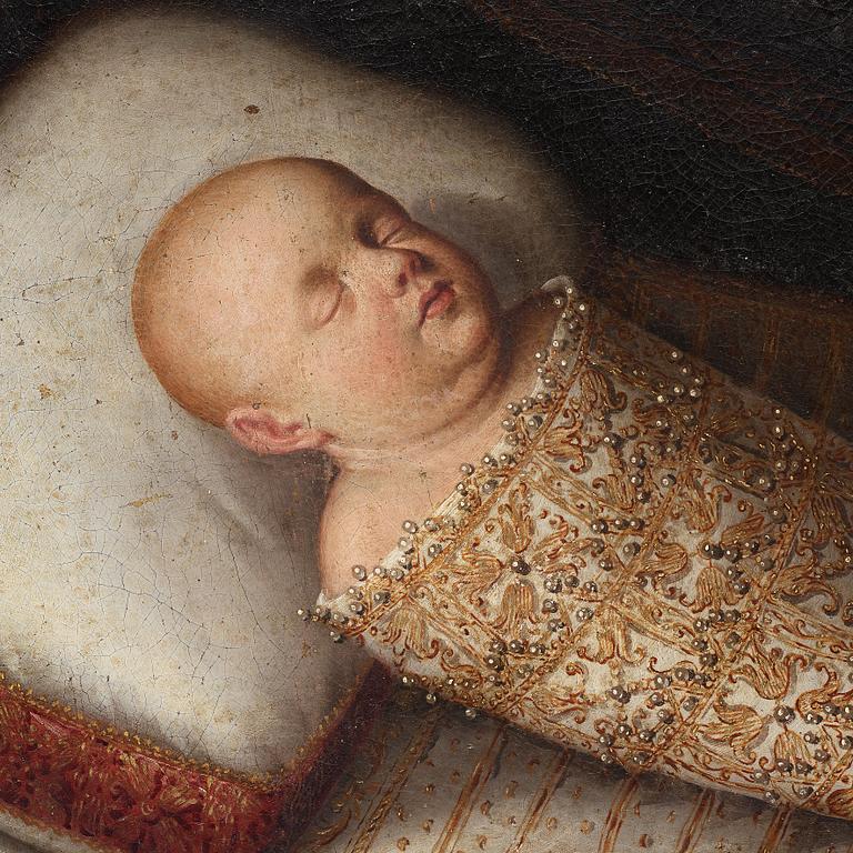 OKÄND KONSTNÄR, 1600-TAL. Minnesbild av avlidet barn.
